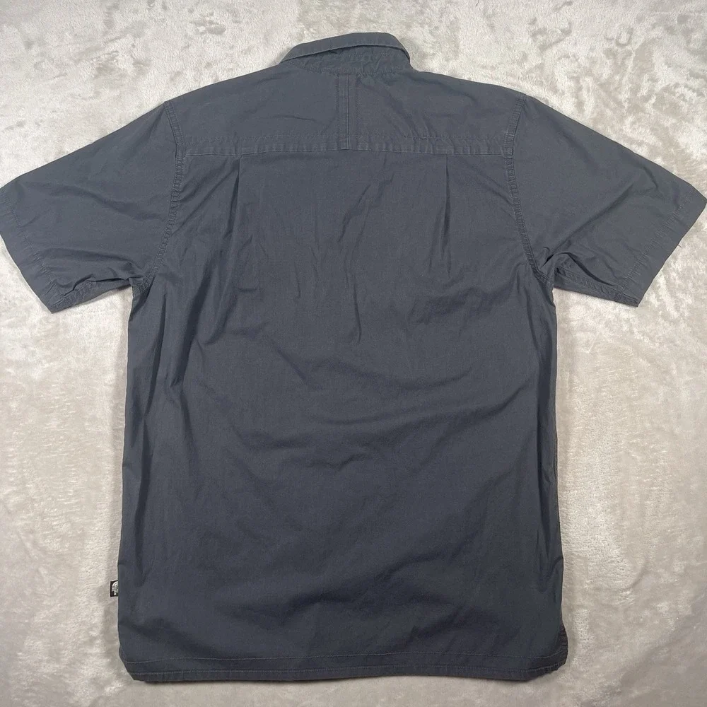 The North Face North Short Sleeve Shirt Mens Medium Dark Gray Button Up Gorpcore